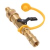 RV Propane Quick Connecting Adapter 1/4 Inch Shutoff Valve and