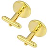 Jonwo 14K Gold Plated Mother of Pearl Cufflinks for Men