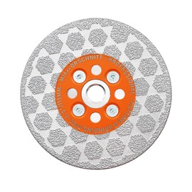 BRSCHNITT Diamond Cutting Disc 115 mm Double-Sided for Cutting and Grinding Granite Marble Tile Natural Stones Hexagonal Pattern