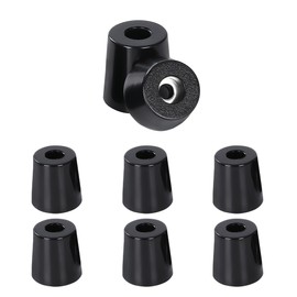 Leliafleury 8 Pcs Rubber Feet Pads Black Rubber Furniture Feet Non Slip Tapered Bumper Pads for Cabinet Tables Chairs Couches Chopping Boards (30 x 20 x 25mm)