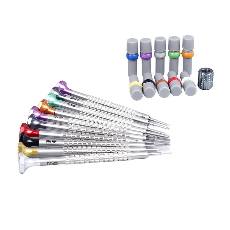 Watch Repair Screwdriver Set 0.6‑2.0mm Color Coded Replaceable Heads Micro