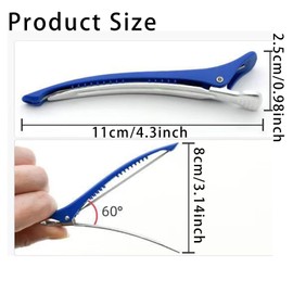 6pcs Sectional Hair Clips Salon Hair Clip Set Alligator Non-Slip No-Mark Salon Slicing Clips Professional No-Mark Plastic Hair Styling Tools (Colorful)