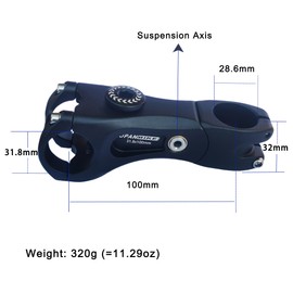 UPANBIKE Bike Suspension Stem Shock Absorbing Handlebar Stem for Road, Mountain, Gravel, Hybrid Bikes, E-Bikes MTB BMX