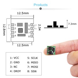 [Military Grade Magnetometer Compensation Chip] RM3100 High Accuracy Magnetometer Geomagnetism, Magnetic Field Sensor, SPI Interface, Highly Revolutionary Electronic Compass Module