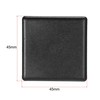 sourcing map Standard Plastic Square Aluminum Extrusion End Cap Black