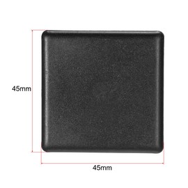 sourcing map Standard Plastic Square Aluminum Extrusion End Cap Black 45x45mm 40pcs