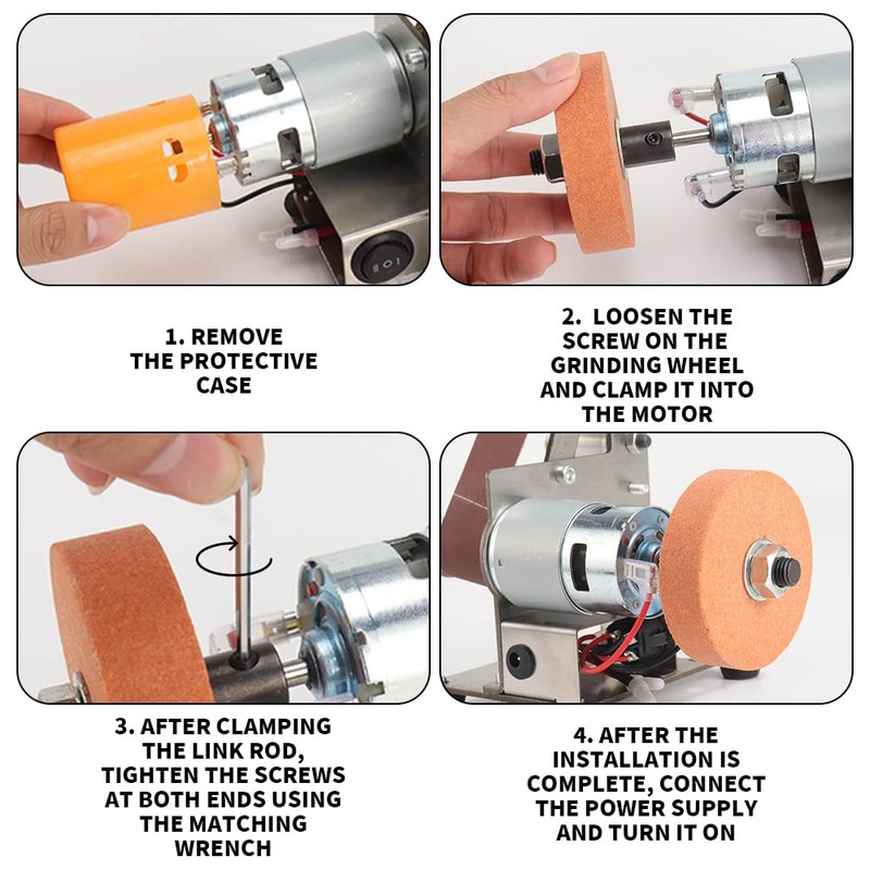 NuoDunco 3-In-1 Mini Belt Sander - Adjustable Speed Electric Grinding