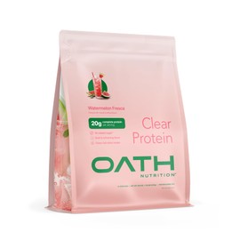 Oath Nutrition Clear Whey Isolate Protein Powder, Watermelon Fresca, 20g Complete Protein per Serving, No Added Sugar, Grass-Fed, 18 Servings