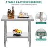 YITAHOME Stainless Steel Table, 30" X 24" Work Table, 2