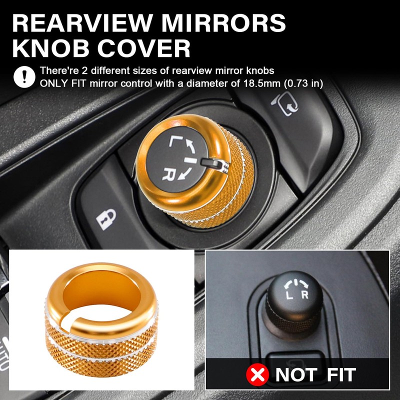 4Pcs Knob Cover for Subaru Crosstrek Impreza 2024-2026 Accessories, 2025-2026