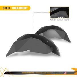 Alloy Steel Rear Fender Flares Inner Liners for 2018-2022 Jeep Wrangler JL,WOLFSTORM 2 PCS Rear Fender Flares Liner Compatible for 2018 2019 2020 2021 2022 Jeep Wrangler JK & JKU