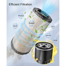 Filter Kit Fit for John Deere 1025R 2013-2017 2025R 2013-2018 Utility Tractor 2305 2320, Engine Fuel Oil Air Filter, Replace M131802 M131803 M801101 M806418