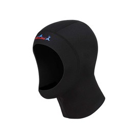 Neoprene Diving Hood 1 mm Sun Protection Shoulder Cover Snorkelling Water Sports Diving Black (M)