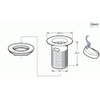 Deva DW300 Slotted Basin Waste Complete with Brass Plug Chain