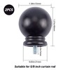 GORGECRAFT 2PCS Round Curtain Rod Finials Drapery Pole Ball End