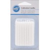 Wilton Birthday Candles 2.5", White Striped Spirals, 24/Pkg