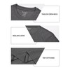 Mens Long Sleeve Thermal Shirts Running Sport(Charcoal,S)