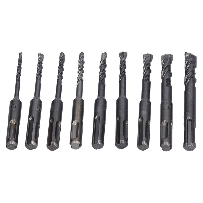 Masonry Drill Bit Set Carbide Tip Rotary Hammer Tool for