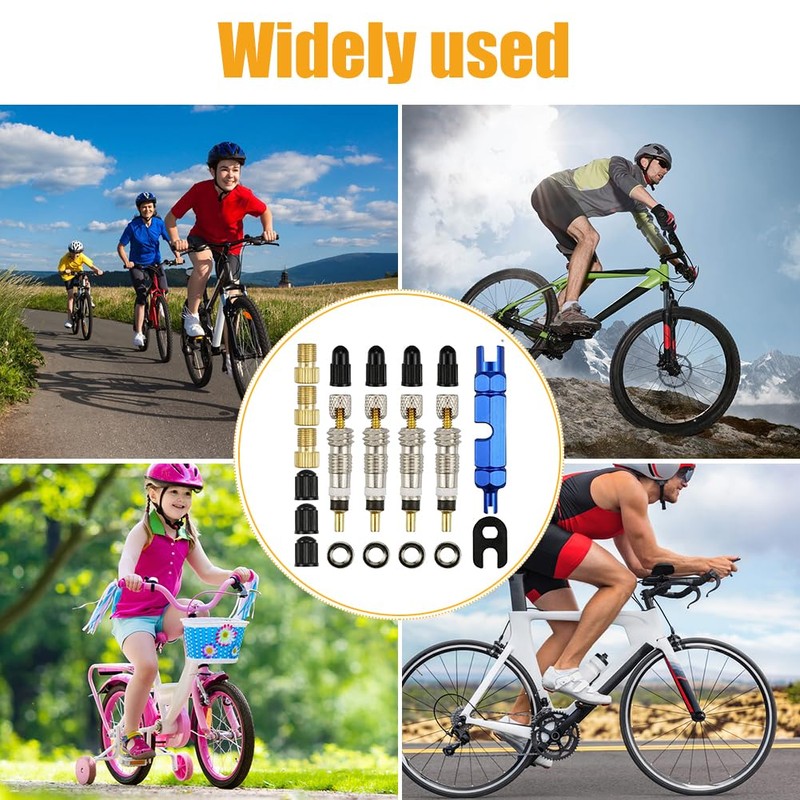 20pcs French Presta Valve Core Kit, Bicycle Valve Adapter with