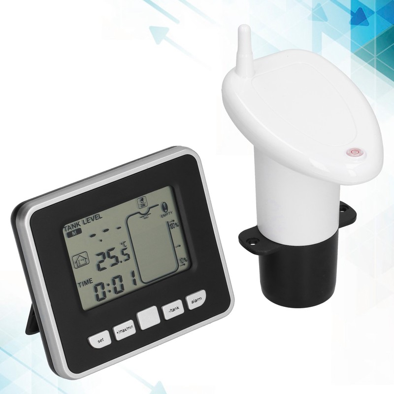 Water Tank Level Meter Ultrasonic Digital Display Depth Gauge Sensor
