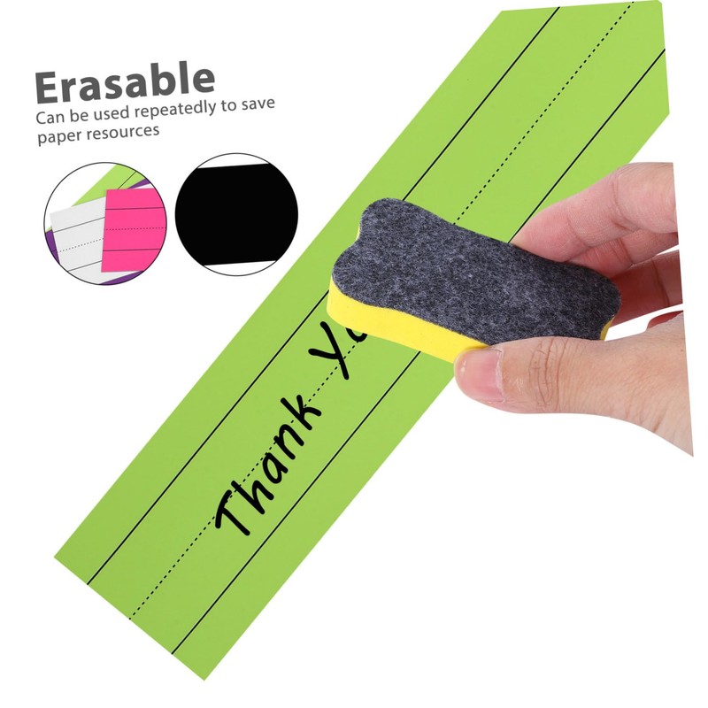 jojofuny 4pcs Large Magnetic Sentence Strips for Teachers Dry Erase