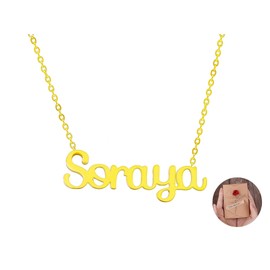 Only faith Personalisierte Namenskette für Frauen Edelstahl mit origineller Geschenkbox Anhänger Kette Schmuck personalisiert speziell für Freunde Freund Freund, standard, Edelstahl, Nicht zutreffend