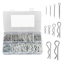 558 Pcs Cotter Pin Assortment Kit, 10 Sizes 304 Stainless Steel R Clips Hardware Pins & Hairpin Cotter Pins Set, Spring Fasteners Hitch Pin for Trailer Locking, Trailer Clamps, Lawn Mowers