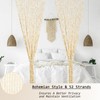 HYVAKUPPA 35.5" x 75" Bamboo and Wood Beaded Curtain for