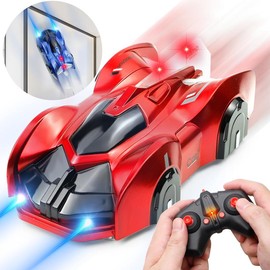 Wall Climbing Remote Control Car, 360¬∞ Rotating Dual Mode RC Stunt Car, Toys for Kids:_Red