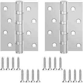Stainless Steel Door Hinge 2 Pieces 304 Stainless Steel Hinge with Screws 16 Pieces Heavy Duty Hinge for Doors and Windows