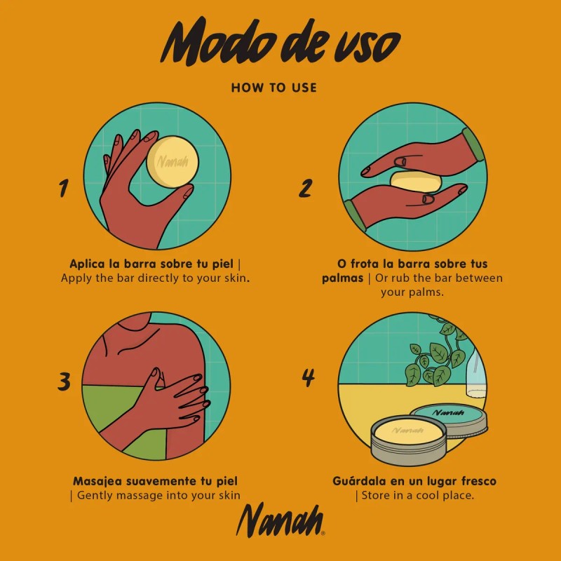 Nanah Crema Corporal De Manzanilla Caléndula En Barra Chamomile/herbal