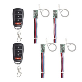 RODOT Mini Relay Wireless Switch, 433Mhz Remote Control Relay Switch, DC 6V 12V 24V 1CH Channel Relay Wireless Secure RF Transmitter and Receiver kit, Momentary Toggle Latched Mode