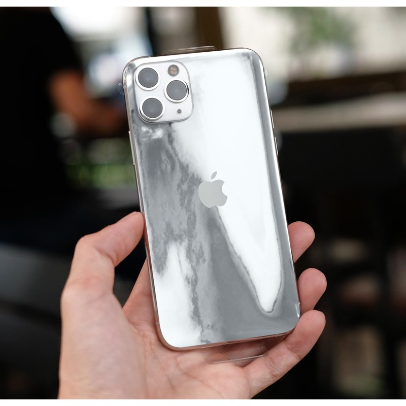 VViViD Silver Mirror Chrome Cast Vinyl Wrap Self-Adhesive Film Air-Release