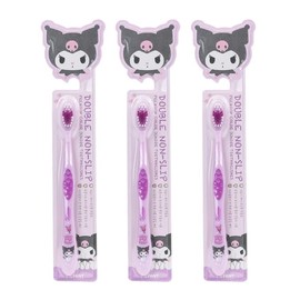 Generic Individually Packaged Cute Toothbrush Set, Compact Head (Purple, 3 Count)