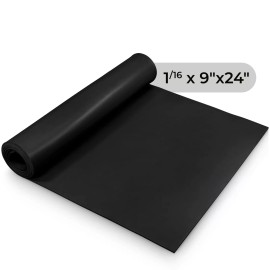 Exactly Rubber Black Silicone Sheet 60A 1/16 x 9 x 24 Rubber Mat Made in USA Gasket Material