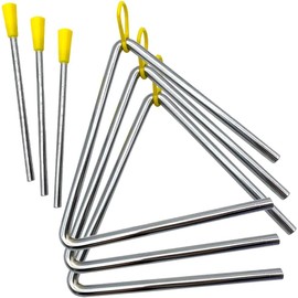 AllBright Triangle Percussion Instrument Children Educational Toy Accompaniment Concert Set of 3 (10cm)