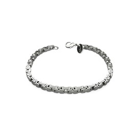 Fly Style Byzantine Byzantine Chain Bracelet Men's Byzantine Bracelet Stainless Steel Silver Polished, Stainless Steel