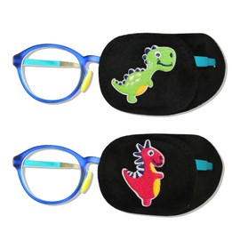 Astropic 2Pcs Eye Patches for Kids | Boys Dinosaur Eye Patch for Glasses | Medical Eye Patches for Children with Lazy Eye | Amblyopia Eye Patch for Toddlers (Left Eye)