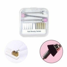 Bit-type dust brush set for cleaning nail art bits (WC06202) / 네일아트 비트 세척용 비트형 더스트 브러쉬 세트 (WC06202)
