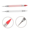 SAFIGLE 2pcs Dual Ended Rhinestone Picker Tool Nail Brush with