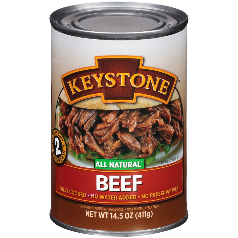 Keystone Meats All Natural Canned Beef 14.5 Oz Long Term