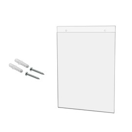 Wall Sign Holder Clear Acrylic 8.5" x 11" for Notices and Flyers with 2 Predrilled Holes and Hanging Hardware in Universities and Schools by Marketing Holders