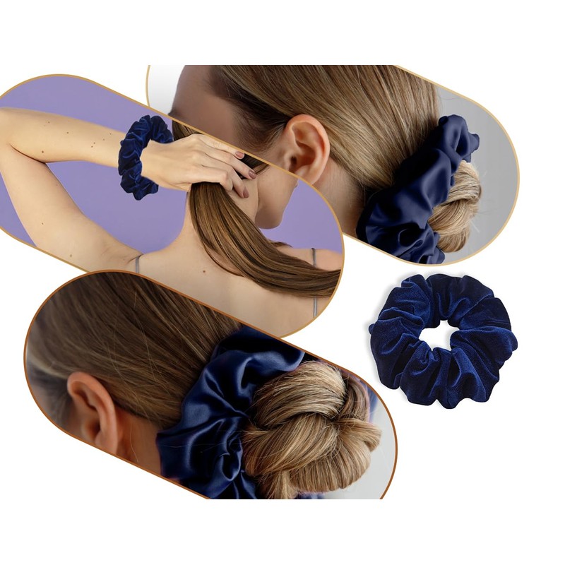 Emezddo 2 Stück Haargummi,Dickes Scrunchies,Samt Haarband,Elastisch Weich Headband,Mode Stirnband,Niedlich Haarschmuck,für