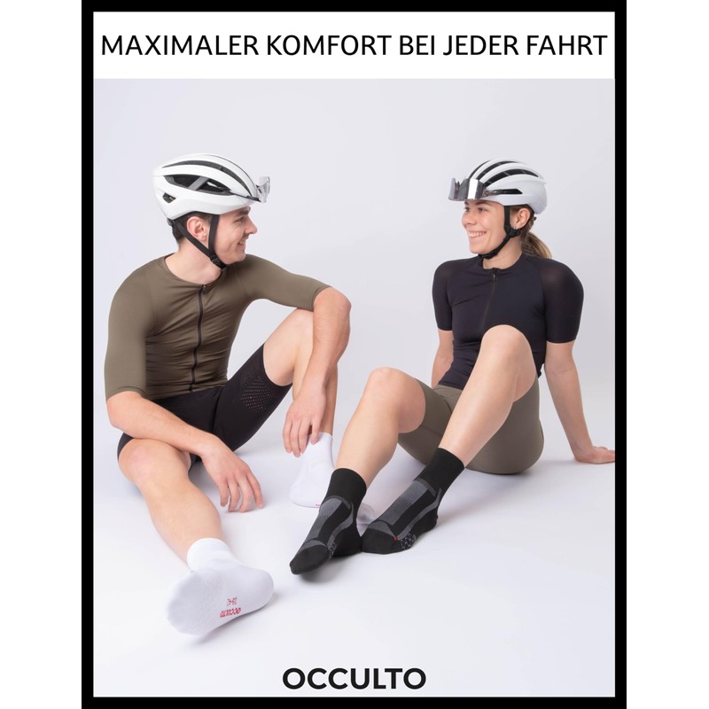 Occulto Men's & Women's Short Road Cycling Socks Pack of