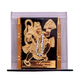 Purpledip Hindu Religious Bajrangbali Showpiece for car Dashboard, Home Temple, Shop Counter/Shelf, or Office Table (10537)