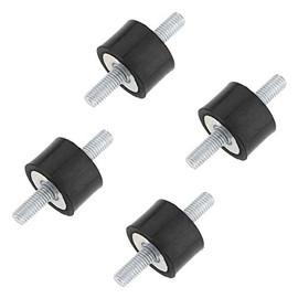 OTOTEC 4 Pcs M8 30x20mm Car Male to Male Rubber Shock Bobbin Isolator Damper Mount Double Male Thread Shock Absorber Mount Set