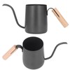 Black Stainless Steel Long Spout Drip Kettle Gooseneck Pour Over