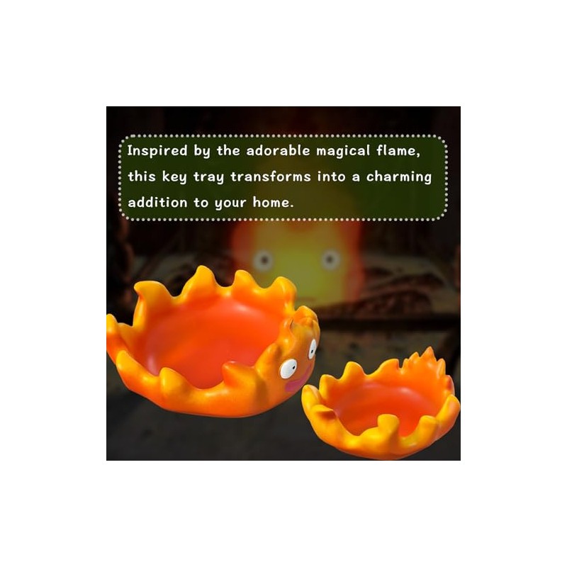 Amine Calcifer Fire Key Tray for Entrway Table Desktop Storage