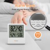Indoor Thermometer, Room Thermometer and Hygrometer with Clock, Temperature and