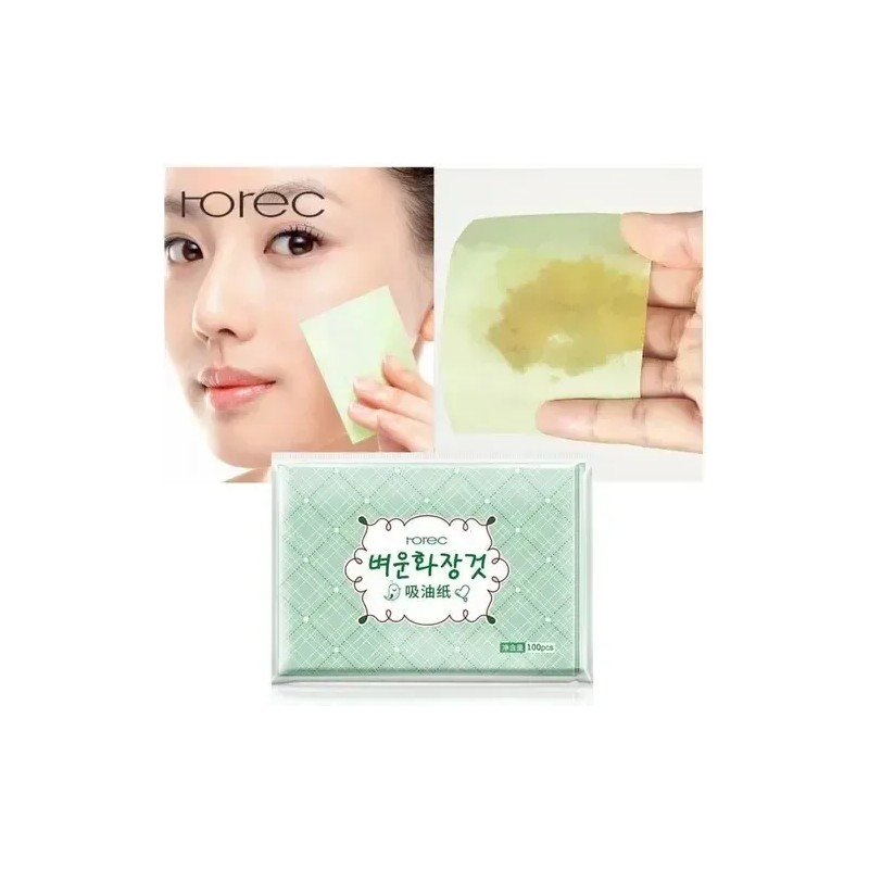 Papel Te Verde Absorbente De Grasa Facial Elimina Brillo F